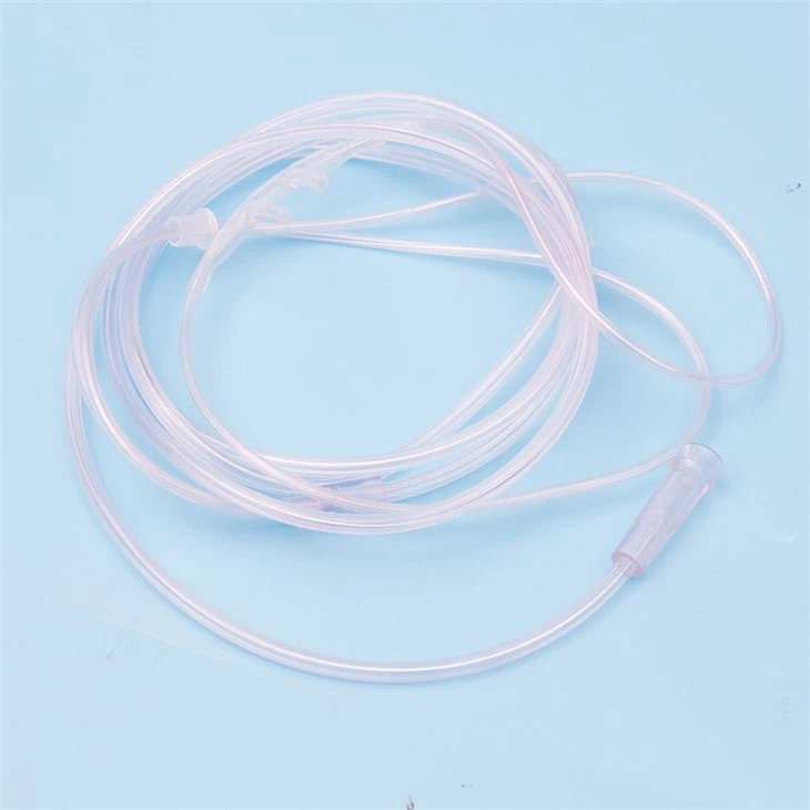 Kanula Oksigen Hidung Sekali Pakai PVC Dengan Prongs Dan Tube