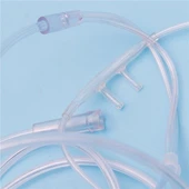 Single Use PVC Nasal Oxygen Cannula Berbagai Jenis Nasal Oxygen Prongs